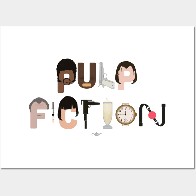 Pulp Fiction Typography Wall Art by grantedesigns